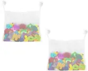 2Pcs Mesh Bath Toy Storage Organizer, Durable Bath Toy Net Bathtub Toy