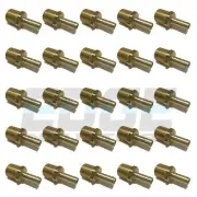 (25 PACK) 3/8 HOSE ID TO 1/2 MALE BSP BSPT STRAIGHT BRASS FITTING GAS/FUEL/WOG