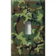 SnazzySwitch Camouflage Decorative Light Switch Plate Cover