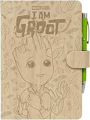 Grupo Erik Marvel I Am Groot Premium A5 Notebook With Projector Pen | Notebooks A5 | Notepads A5 | A5 Notepad | Marvel Gifts | Groot Gifts | Marvel Merchandise | Matvel Gifts