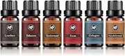 6 Essential Oils Set, Fragrance Oil Kit, Men Scents Collection for Diffuser Massage Home Fragrance Soap Candles Making 通用