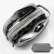 Electronic Organizer Travel Storage Bag USB Cable Data Double Layer Pouch Case