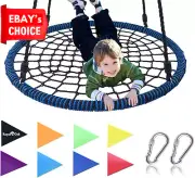 40" Giant Spider Web Tree Swing 600LB Capacity Steel Frame Cover Flags Easy Inst