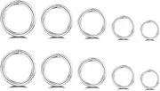 [NewZenro] 5Pairs Surgical Stainless Steel 16G Sleeper Cartilage Daith Tiny Small Hoop Earrings Mini Septum Hinged Clicker Nose Ring Helix Tragus Piercings Unisex Fashion Huggie Hoops Set 6-14MM
