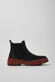 Brutus Trek MICHELIN Black nubuck ankle boots for men