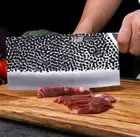 Cleaver Knife Handmade Forged Steel Wood Handle Chef Slicing Chop Bone Butcher L