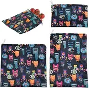 Reusable Sandwich Bag, Reusable Sandwich Cloth Bags Simple Cleaning, Home Supplies Zipper Bag for Sandwich Bread Chocolate Candy Cookies Jmedic