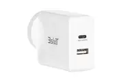 3sixT Wall Charger Dual Port Adapter 30W USB-A USB-C f Mobile Smartphones Tablet