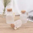 Plastic Empty Bath Salt Bottle Cream Cosmetic Jar Cork Jar Container Cork Sp _we