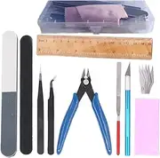 10Pcs Model Basic Tools Craft Set Hobby Building Tools Kit for Gundam Modeler,Model Repairing and Building