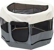 DECOMELODY Pet Playpen for Cats and Dogs Octagonal Portable Fence Easy to Install Spacious Nest for Indoor and Outdoor Use