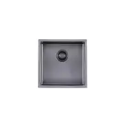 Stainless Steel Kitchen and Laundry Sink - 440mm Single Bowl - Gunmetal Grey - Top/Under Mount