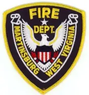 WEST VIRGINIA WV MARTINSBURG FIRE DEPARTMENT NICE SHOULDER PATCH POLICE SHERIFF