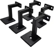 Square Handrail Brackets for Staircase Stair Railing Brackets with Screws Tex...