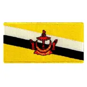 BRUNEIAN FLAG embroidered iron-on PATCH SULTAN EMBLEM Negara Brunei Darussalam