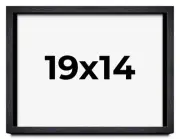 19x14 Shadow Box Frame Black | 1 Inches Deep Real Wood Farmhouse Shadowbox Displ
