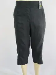 Autograph Ladies 3/4 Crop Linen Pants size 26 Colour Black
