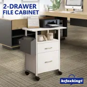 File Cabinet Office Filing Storage 2 Drawers Document Organiser Open Shelves