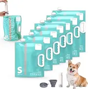 Beideli 10PCS Vacuum Dog Food Storage Set, 37.5L Pet Food Storage Bags with 2 Funnels & Manual Pump, Portable Food Container for Dogs, Cats(PET+PA+PE, 7)