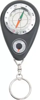 Compass Thermometer w/ keyring -Camping, Hiking, Biking, Backpack, Survival gear