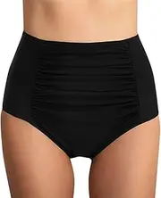 [Hiliby] Tummy Bottoms Pants Swimsuit Control Bikini Waist Briefs High Women Ruched Swimwears Tankinis Set Plus Size Swim Tops for Women