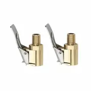 2Pcs Tire Inflatable Straight Copper Open Flow Lock-On Air Chuck Car Tool