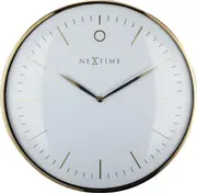 NeXtime Glamour 30cm Analogue Hanging Wall Clock Home/Office Decor Gold/White