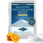 (12) Silicone Dehydrator Sheets (Free Recipes) (14in.x14in.) Dehydrator Acces...