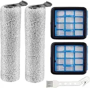 Ytaland Replacement Parts Accessories for BISSELL CrossWave OmniForce 3912N & OmniFind Cordless Wet and Dry Vacuum Cleaner, 2 Roller Brush, 2 Filters