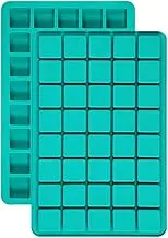 DIFENLUN Silicone Caramel Candy Molds, 2 Pack 40-Cavity Square Hard Candy Mold for Chocolate Truffles Gummy Jelly Truffles Pralines Caramels, Ice Cube Tray Molds