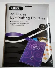 Lowell A5 Gloss Laminating Pouches 24pcs