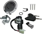 MZBZUTEDEE Motorcycle Fuel Gas Cap Ignition Switch Seat Lock with Key Kit Fit for Honda GROM MSX125SF GROM125 AC Handlebar OEM:35010-K26-B02