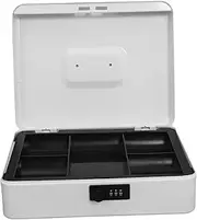 Homoyoyo Cash Box with Password Lock Secure Iron Piggy Bank for Adults Elegant Money Bank for Cash Valuables Organization Capacity Safe Storage