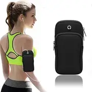 Fomoyi Running Armband,Arm Bag Phone Holder for Running,Multi Cell Phone Armband Pouch for Gym Workout Jogging Exercise,Suitable with iPhone 11 Pro Max XS XR X 8 7 6 6s Plus (Black)