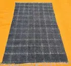 Contemporary Black Ivory Modern 4x6 Block Print Indian Oriental Area Rug 4' x 6'