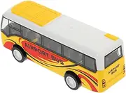 Kisangel Alloy Car Learning Bus School Bus Pull Back Car Yellow Alloy