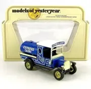 MATCHBOX MODELS OF YESTERYEAR Y-3 EXPRESS DAIRY 1912 FORD MODEL T 1:35