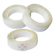 3Pcs Double Sided Adhesive Tapes Lace Front Support Tapes Water-Proof Tape for Toupees Hair Extensi White