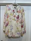 tahari Women Top Multicolor Pastel Floral Cottage Boho Prairie Peasant Sz 2X