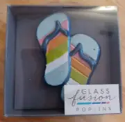 Demdaco Glass Fusion Pop Ins Flip Flops Lori Siebert Stripes