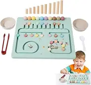 Manipulatives for Preschoolers | Eco-Friendly Math Manipulatives Kindergarten - Wooden Counters Multi-Functional Counting Toys for Kids Boys Girls