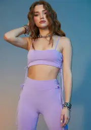 Lavender Vibe Check Bike Shorts Set