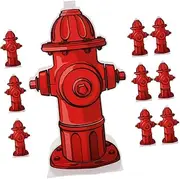 Alipis Realistic Fire Hydrant Design 10pcs Reusable Pee Pad Helper Stickers for Indoor and Outdoor Dog Training Pet Training Tool