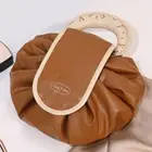 Large-Capacity PU Makeup Pouch Drawstring Drawstring Cosmetic Bag Girls