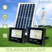 Solar Flood Light 340 LED Dual Lights Sensor Street Outdoor Garden Yard Security