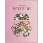 BLANK JOURNAL NOTEBOOK: STAR WARS TROPICAL STORMTROOPER FLORAL PRINT GRAPHIC FLORAL FANTASY NOTEBOOK JOURNAL BLANK COMPOSITION NOTEBOOK FOR GI
