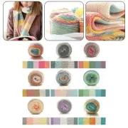 Rainbow Cotton Yarn for DIY Hand Knitting Unique Segment Dyeing Pattern