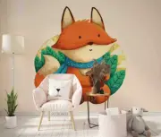 3D Cartoon Animal Fox Wallpaper Wall Murals Removable Wallpaper 153