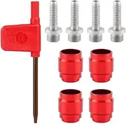 4 Sets Bike Oil Olive Insert Kit Hydraulic Disc Brakes,Includes T8 Spanner, Tool, and Quick Install Fittings for Bicycle Brake Lines