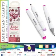 AC Sketch Markers Collection Dual Tip Chisel Fine Point 3 pck Bubblegum 34007535